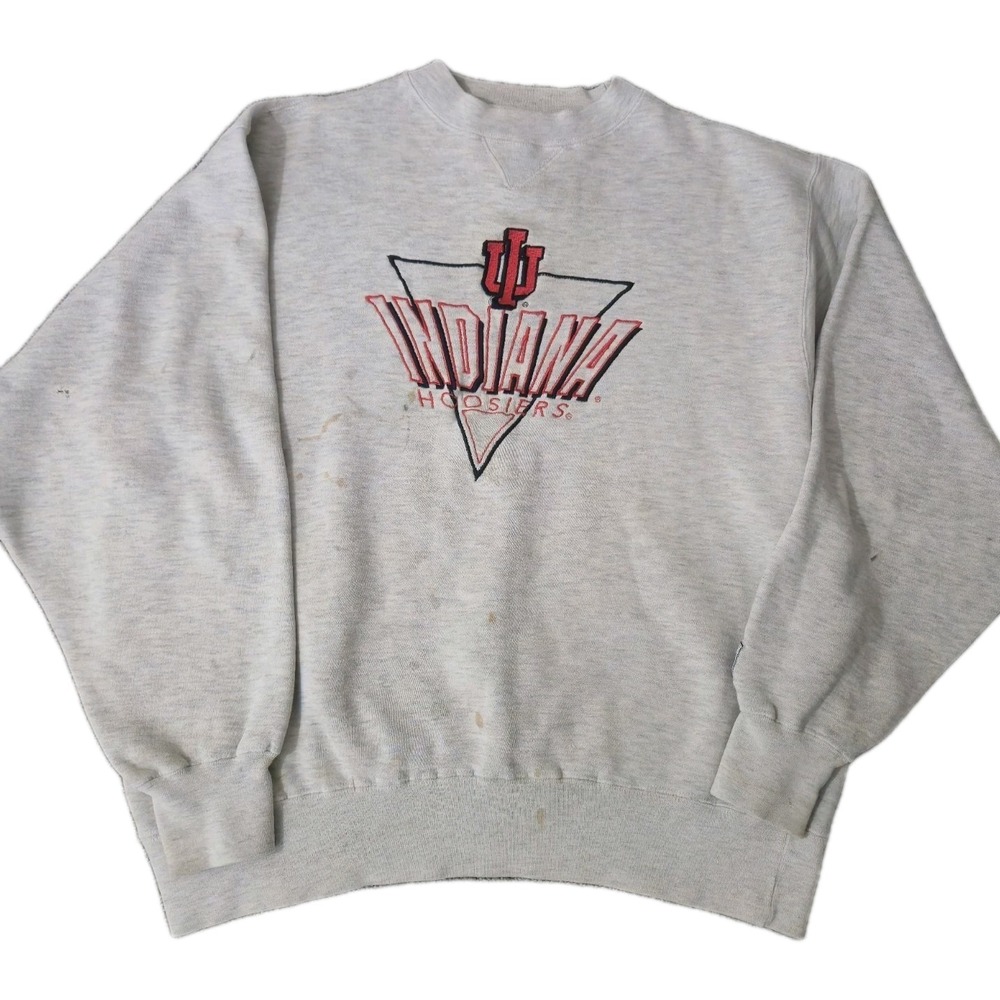 Vintage Logo 7 Indiana Hoosiers Sweatshirt Cotton Size Large Embroidered College